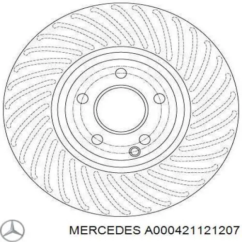 Comprar A000421121207 Mercedes Freno de disco delantero