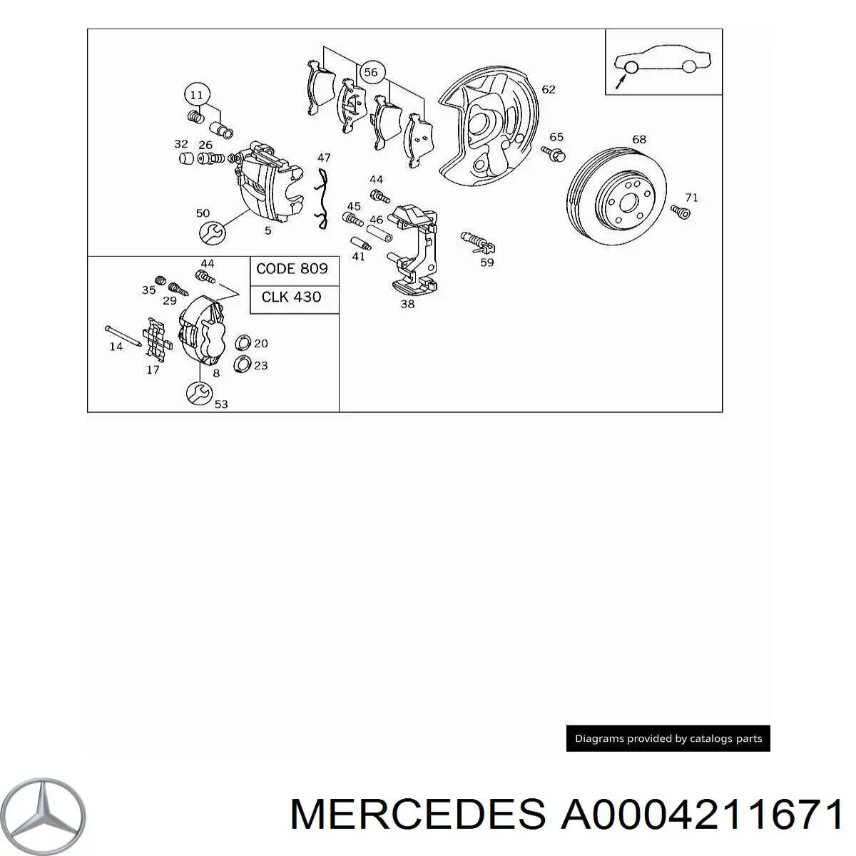 Mercedes A0004211671 precio, desde 8,76 EUR