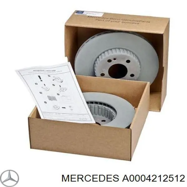 Disco de freno delantero Mercedes A0004212512
