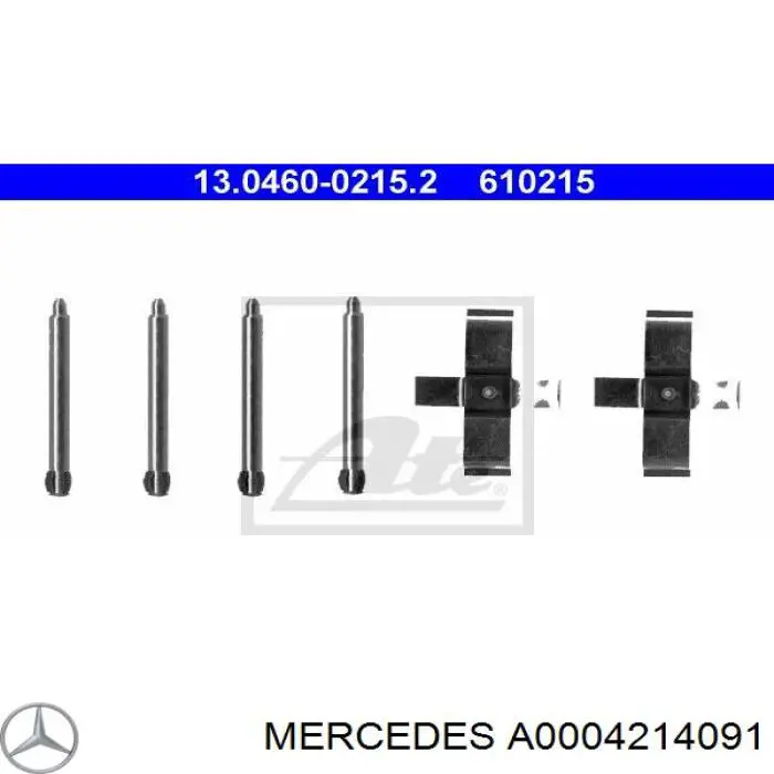 A0004214091 Mercedes juego de reparación, pastillas de frenos