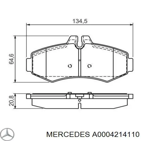 Pastillas freno delanteras Mercedes A0004214110 precio, desde 24,06 EUR