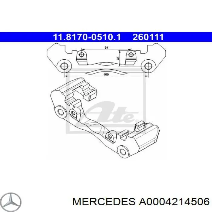 Comprar A0004214506 Mercedes Soporte de la pinza de freno delantera