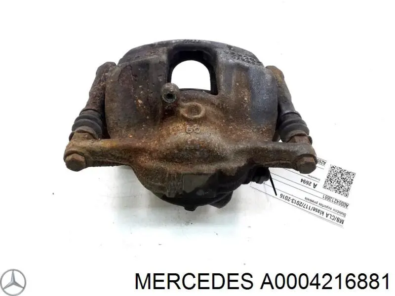Pinza de freno delantera derecha A0004216881 Mercedes