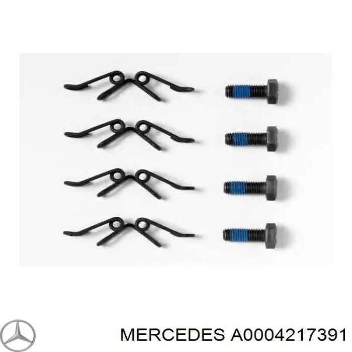 Juego de resortes de sujeción de pastillas de freno traseras Mercedes A0004217391 precio, desde 8,41 EUR