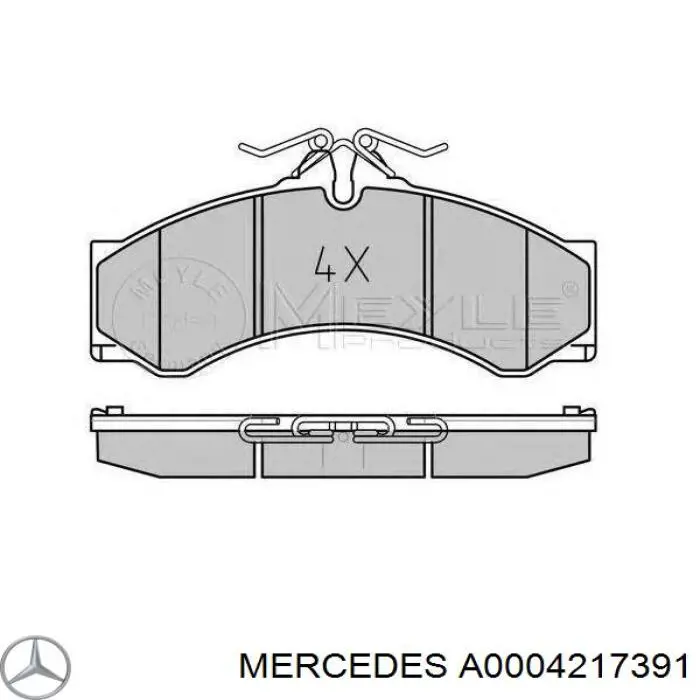 Comprar A0004217391 Mercedes Juego de resortes de sujeción de pastillas de freno traseras