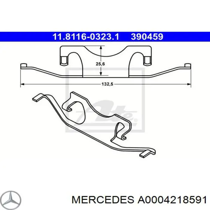 A0004218591 Mercedes conjunto de muelles almohadilla discos traseros