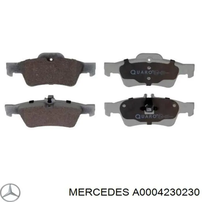 Pastillas de freno traseras A0004230230 Mercedes