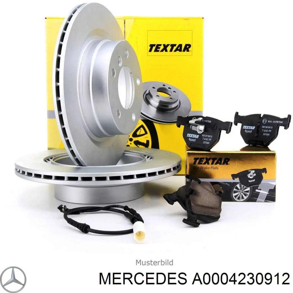 Disco de freno trasero A0004230912 Mercedes