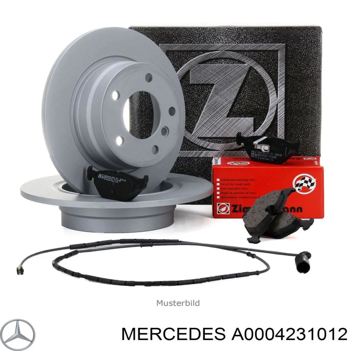 Disco de freno trasero A0004231012 Mercedes