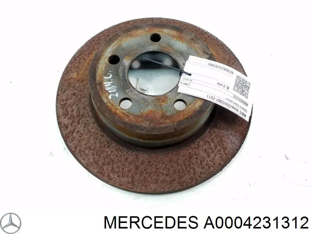 A0004231312 Mercedes disco de freno trasero