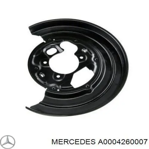 A0004260007 Mercedes chapa protectora contra salpicaduras, disco de freno trasero izquierdo