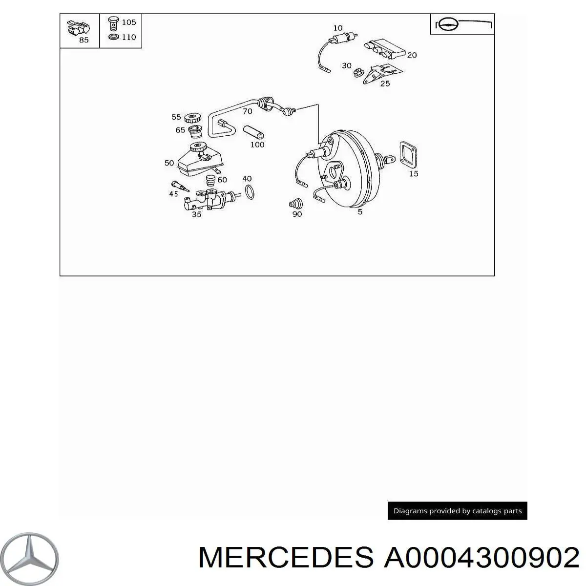 A0004300902 Mercedes Deposito liquido frenos