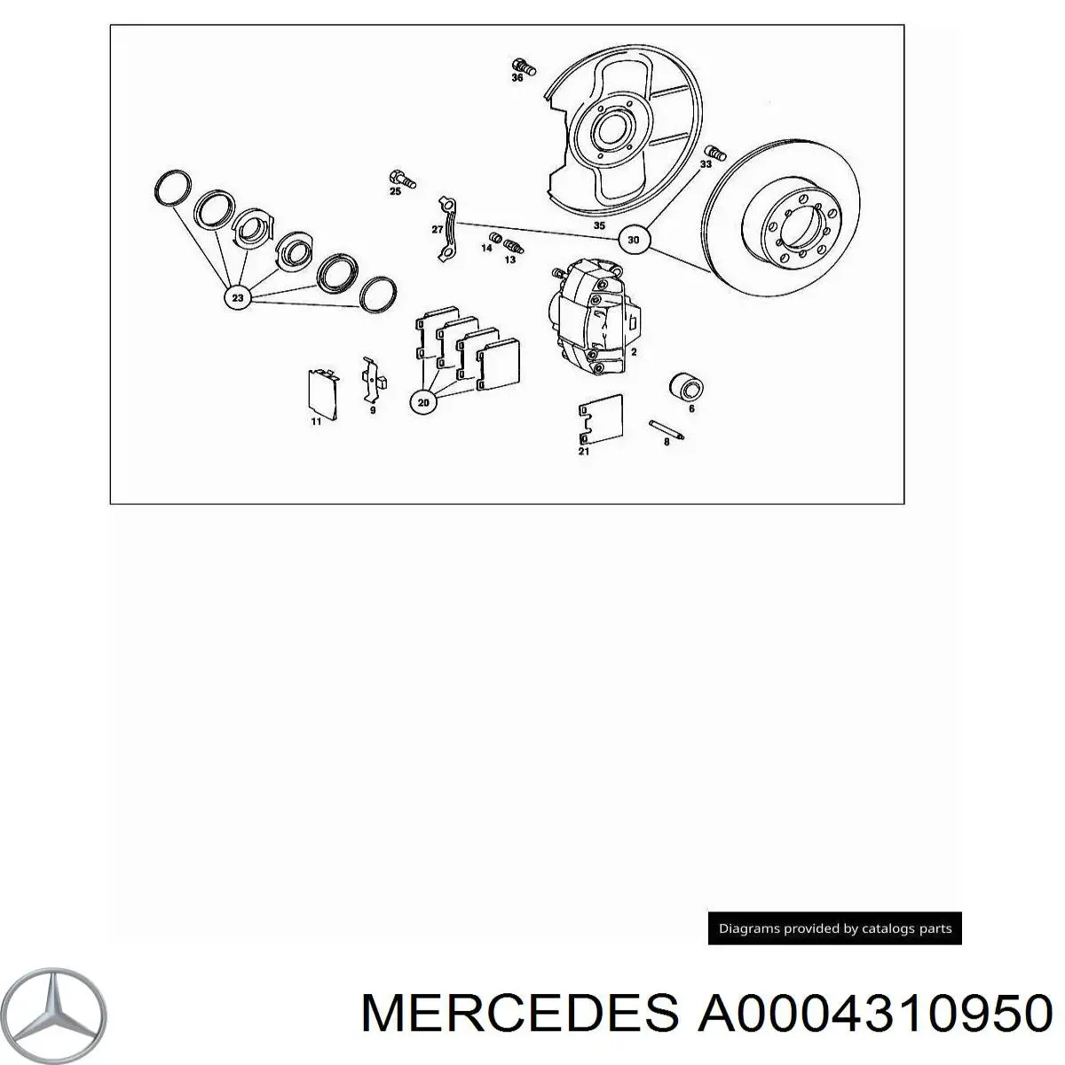 Tapa del depósito del cilindro maestro de freno 000431095065 Mercedes