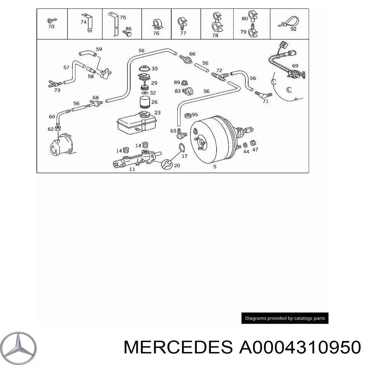 Tapa del depósito del cilindro maestro de freno Mercedes 000431095065 precio, desde 1,63 EUR