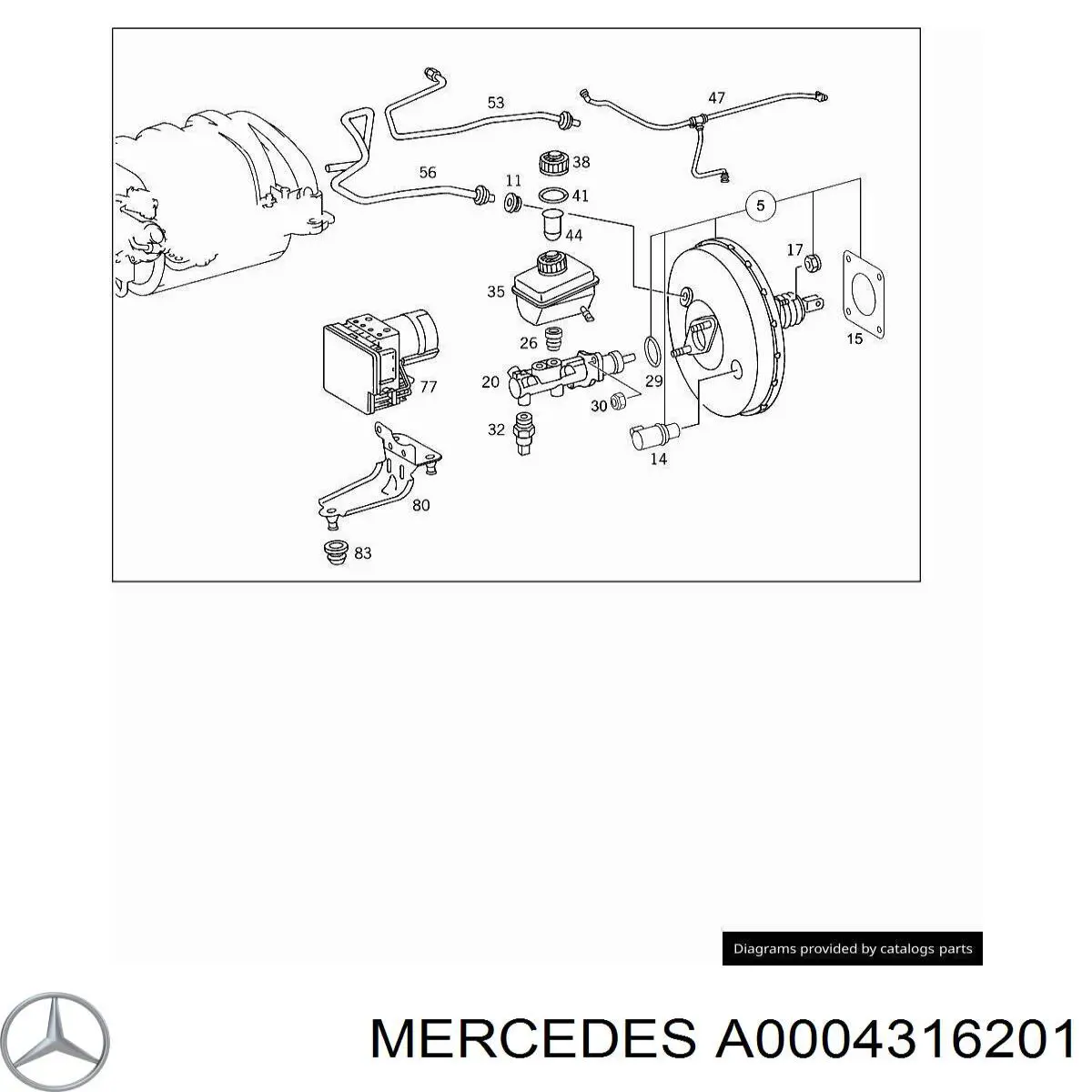 Comprar A0004316201 Mercedes Cilindro maestro de frenos