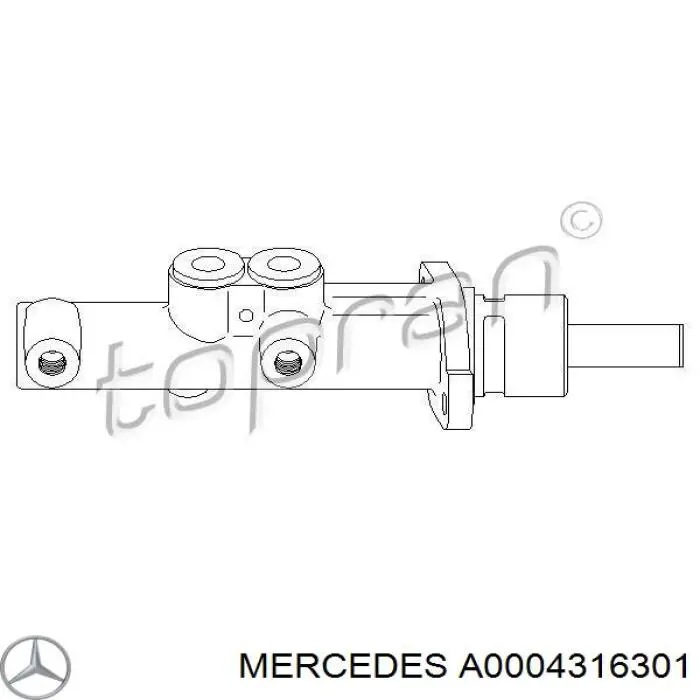 Cilindro maestro de frenos Mercedes A0004316301 precio, desde 93,24 EUR