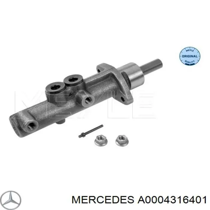 Cilindro maestro de frenos Mercedes A0004316401 precio, desde 47,92 EUR
