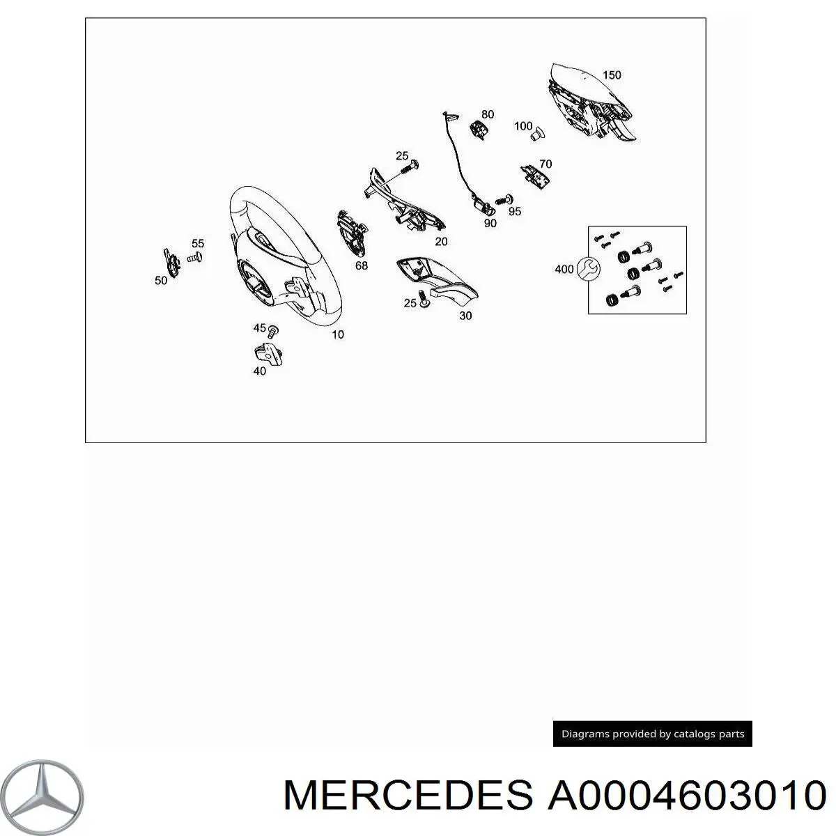Comprar A0004603010 Mercedes Placa de fijación del volante