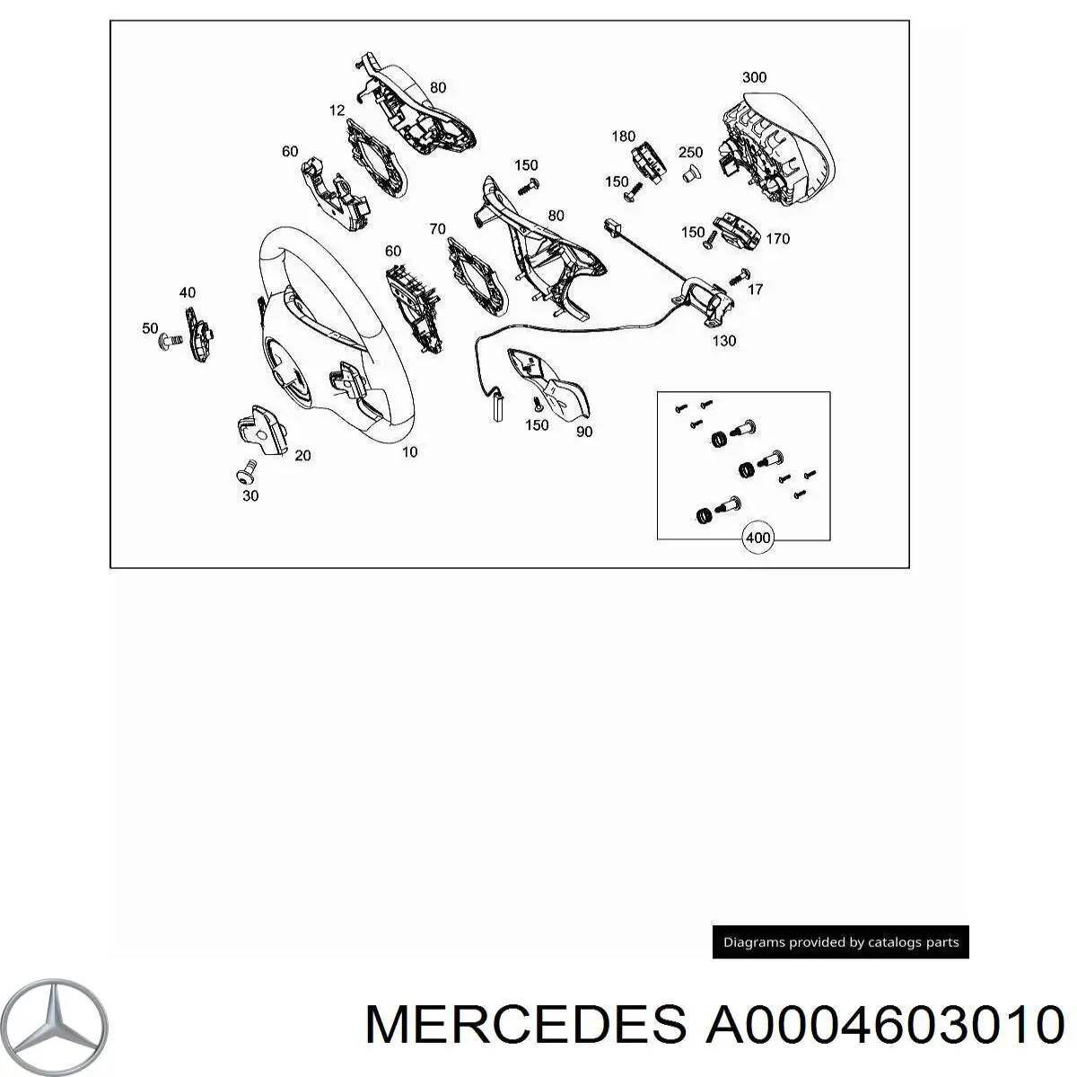 A0004609400 Mercedes Placa de fijación del volante