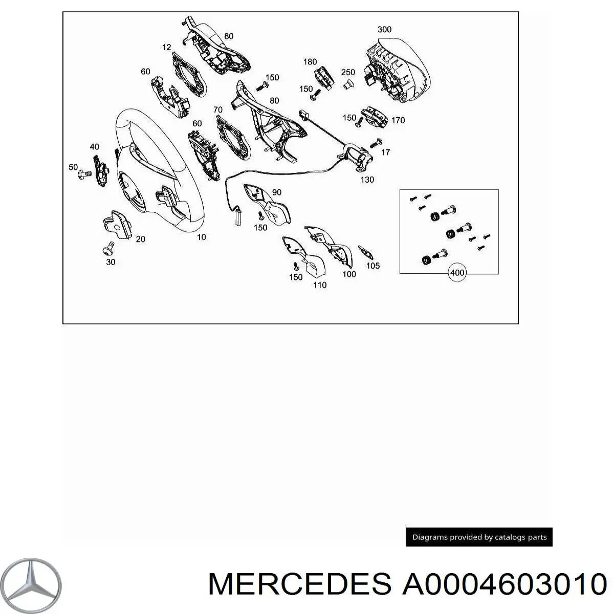 Placa de fijación del volante Mercedes A0004609400 precio, desde 54,14 EUR