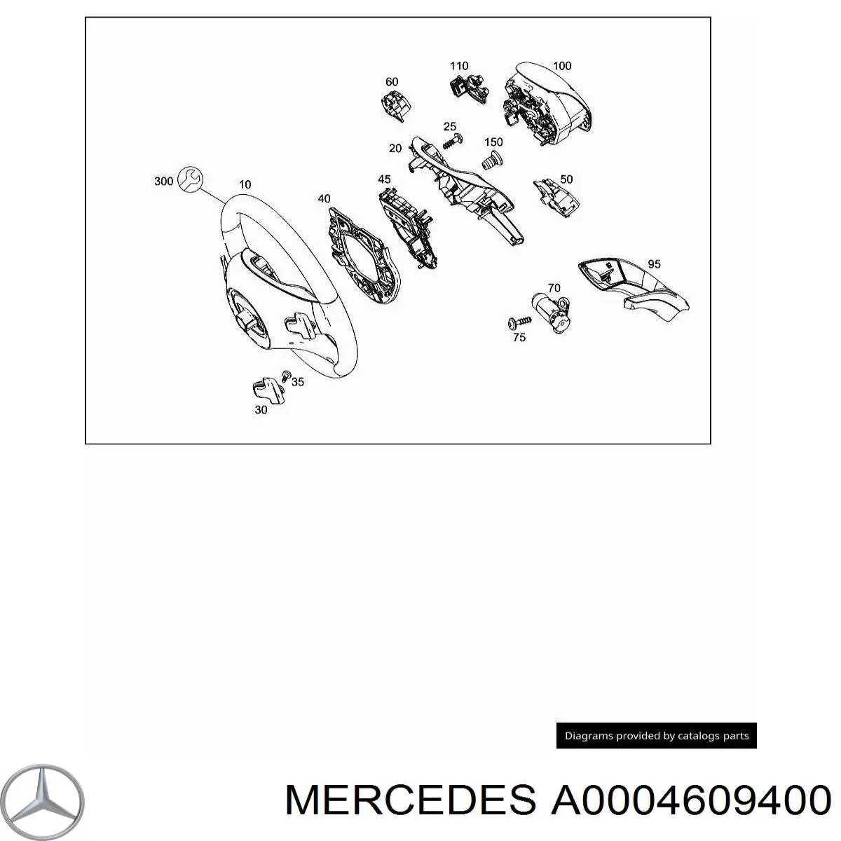 A000460940064 Mercedes placa de montaje del volante