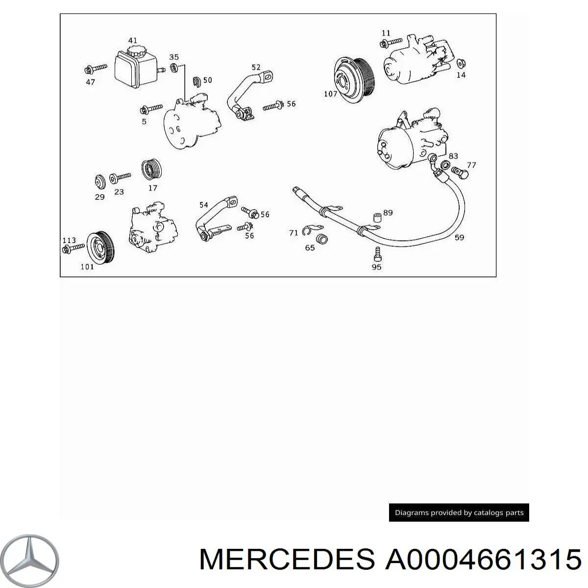 A0004661315 Mercedes polea, servobomba