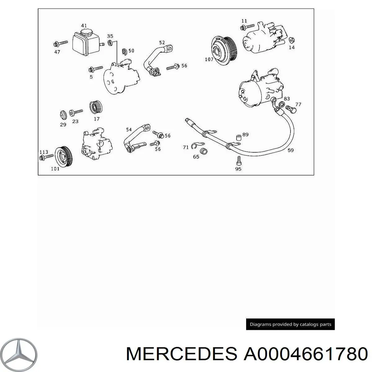Junta tórica del depósito de dirección asistida Mercedes A0004661780 precio, desde 2,54 EUR