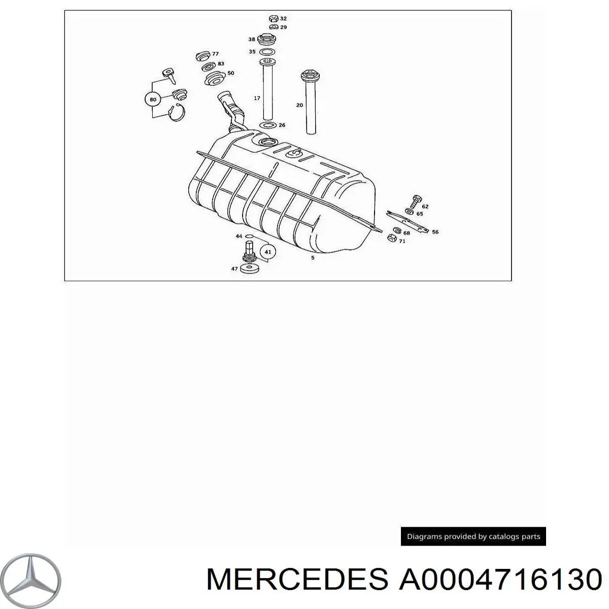 A1264700030 Mercedes Tapa tanque combustible