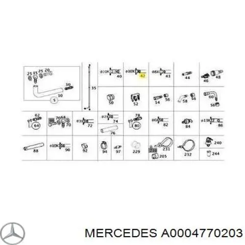Filtro de combustible A0004770203 Mercedes