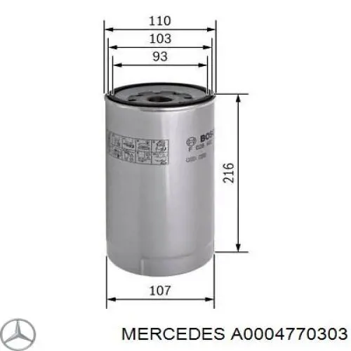 A0004770303 Mercedes filtro de combustible