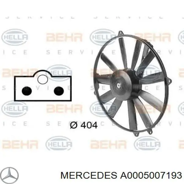 Ventilador eléctrico de aire acondicionado completo (motor y aspa) Mercedes A0005007193 precio, desde 122,04 EUR