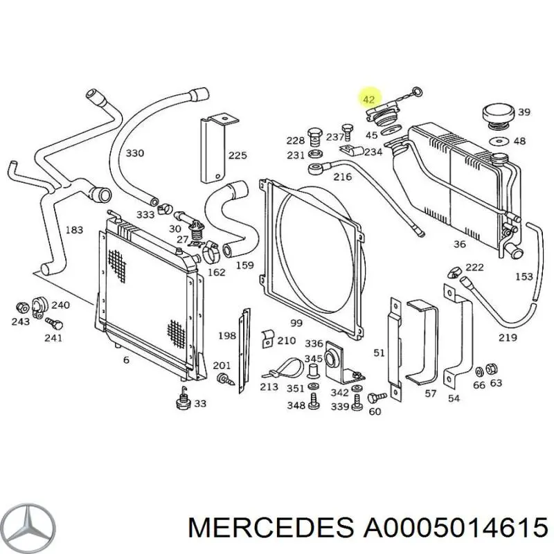 A0005014615 Mercedes Tapa de radiador