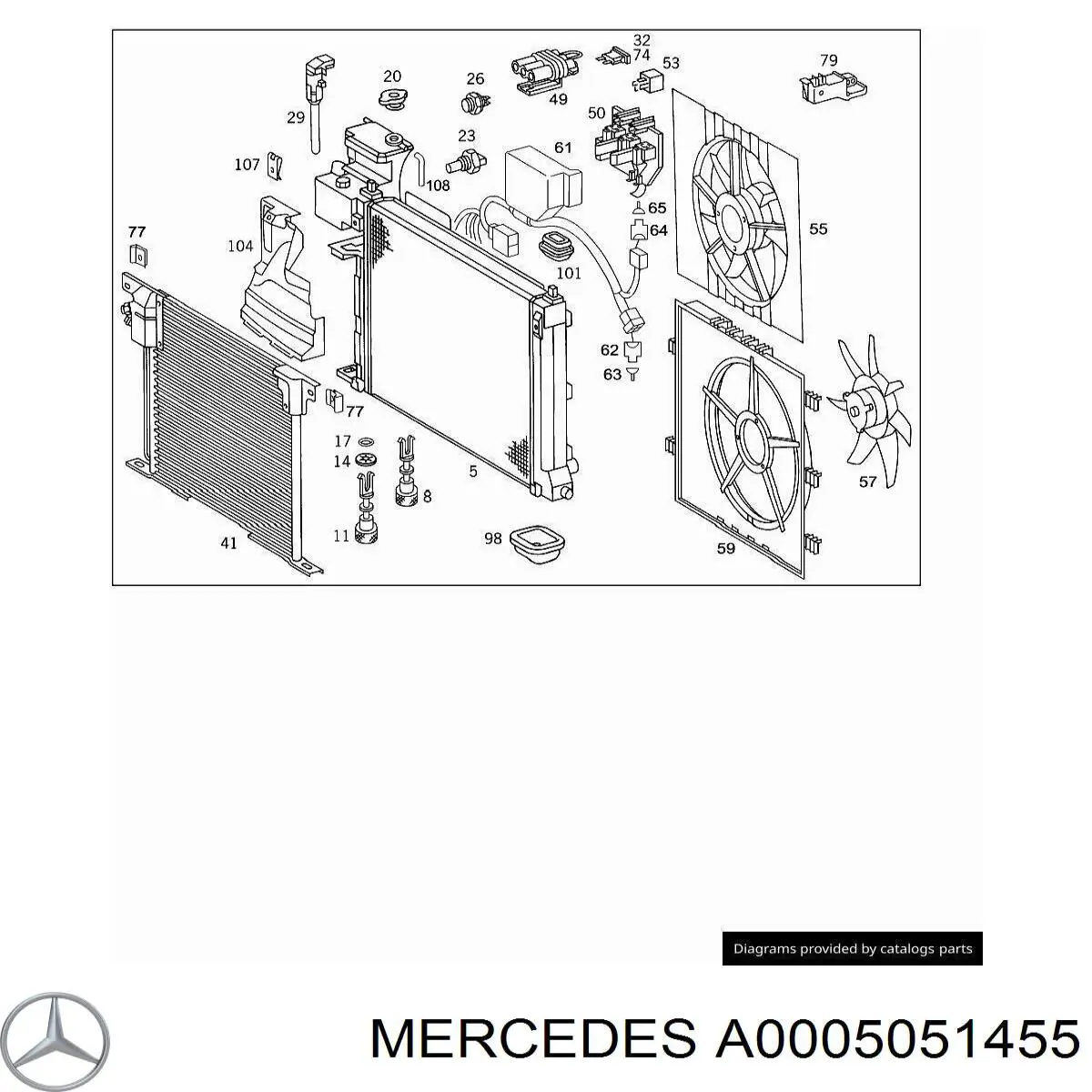 Armazón radiador para Mercedes V (638)