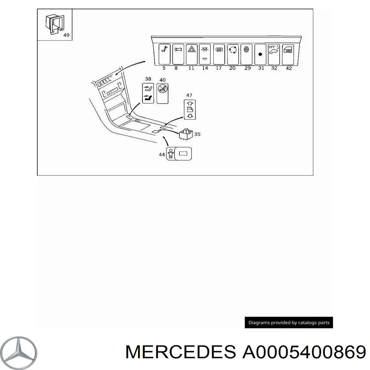  Mercedes A0005400869 precio, desde 13,85 EUR