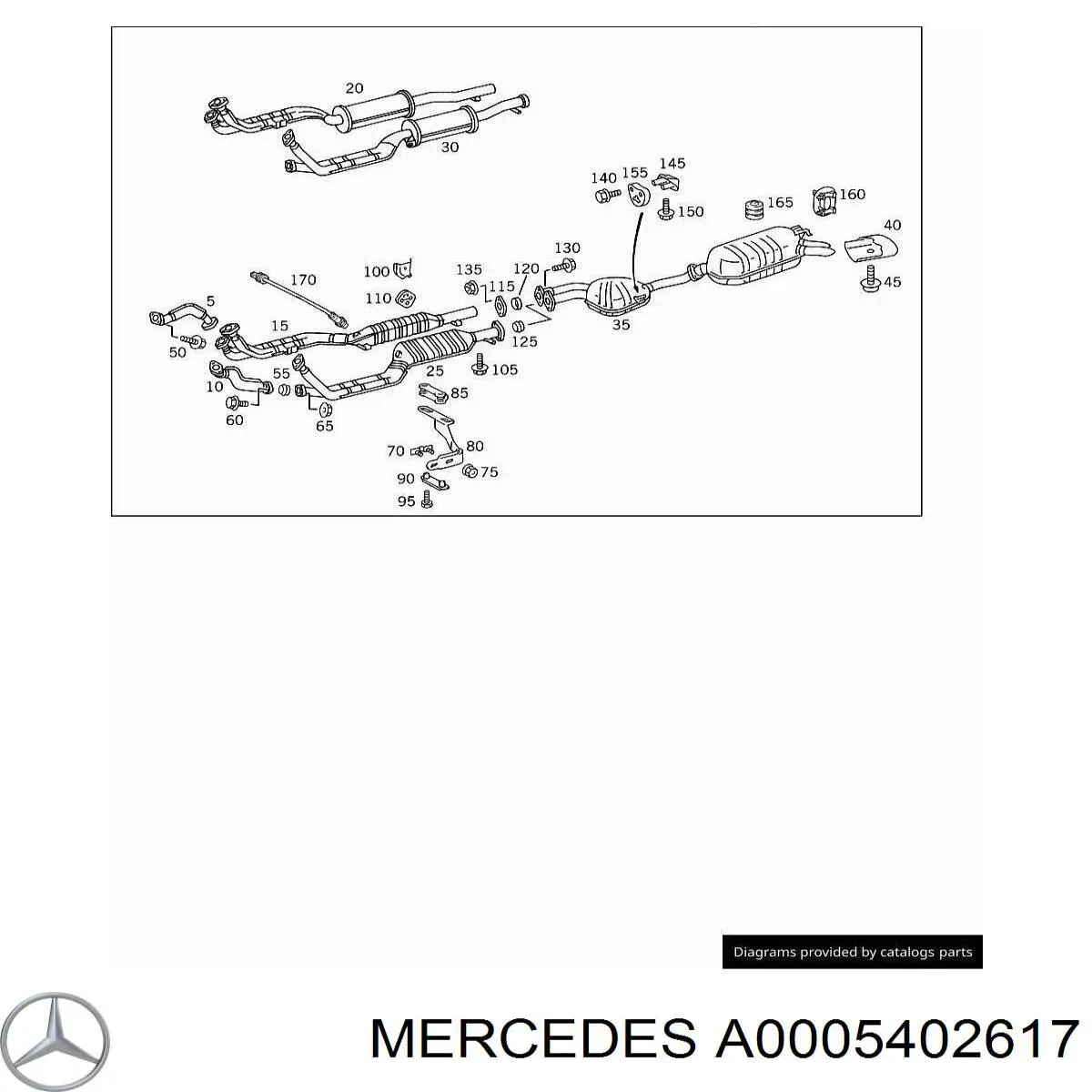 Sonda lambda de oxígeno posterior al catalizador A0005402617 Mercedes