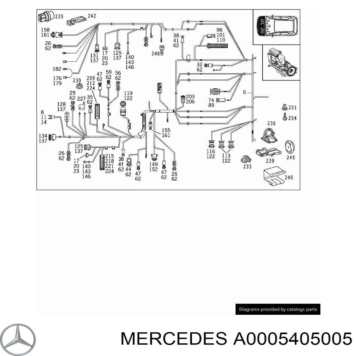  Mercedes A0005405005 precio, desde 13,42 EUR