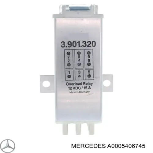 Relé de alta corriente Mercedes A0005406745 precio, desde 68,24 EUR