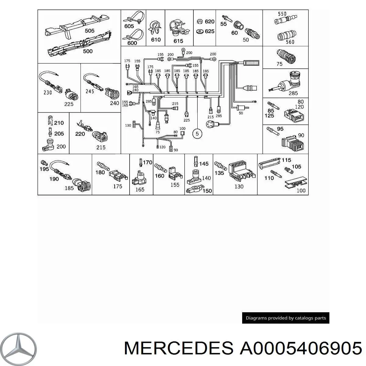 Comprar A0115458426 Mercedes Mazo de cables del compartimiento del motor