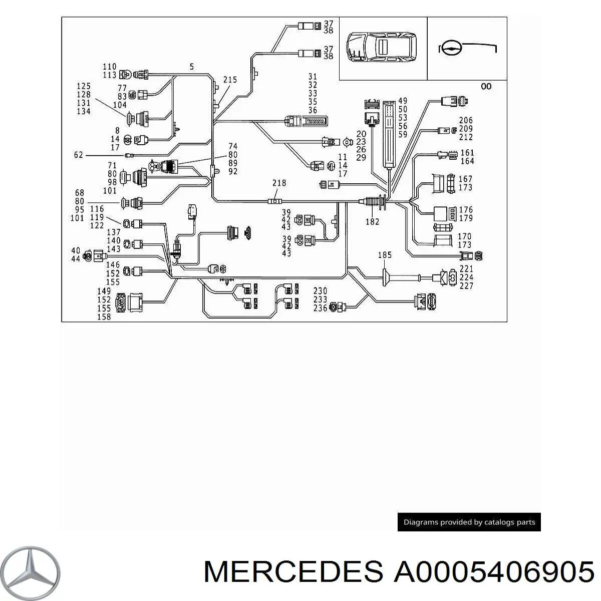 Mazo de cables del compartimiento del motor Mercedes A0115458426 precio, desde 6,50 EUR