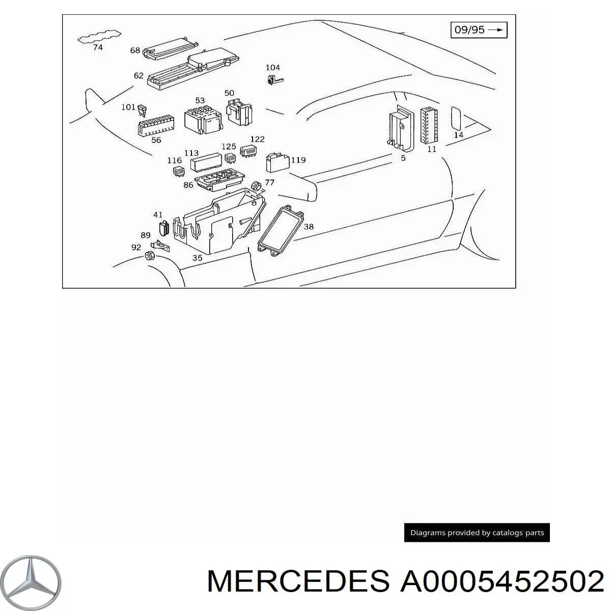 A0005452502 Mercedes 