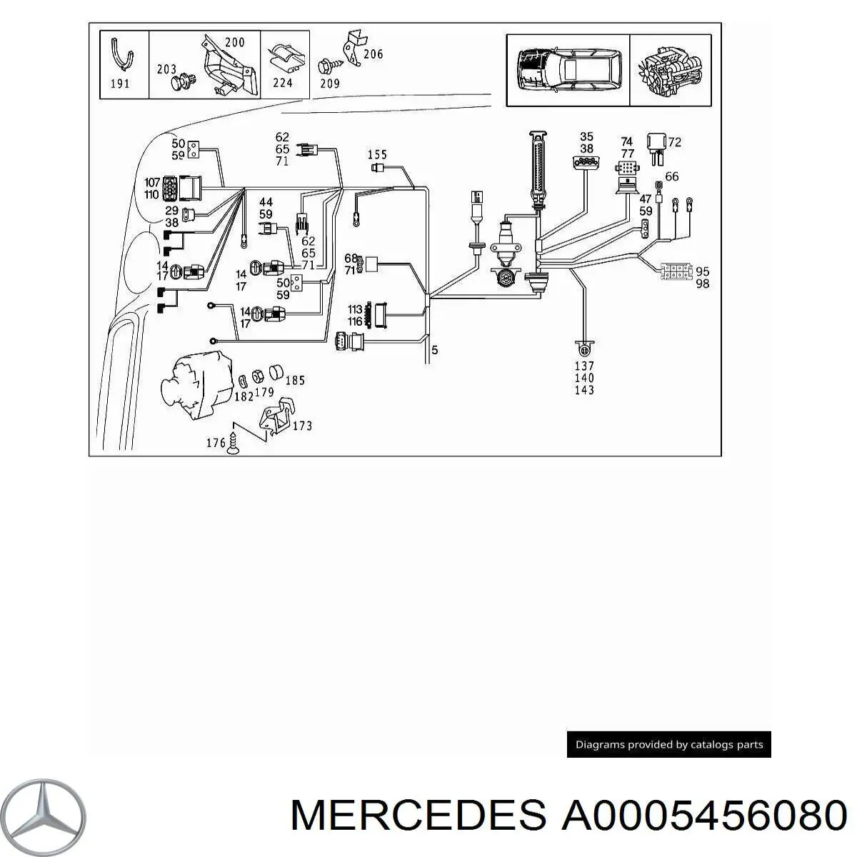  Mercedes A0005456080 precio, desde 2,50 EUR