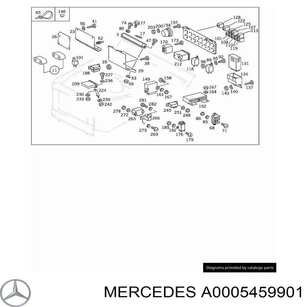 A0005459901 Mercedes Caja de relés y fusibles