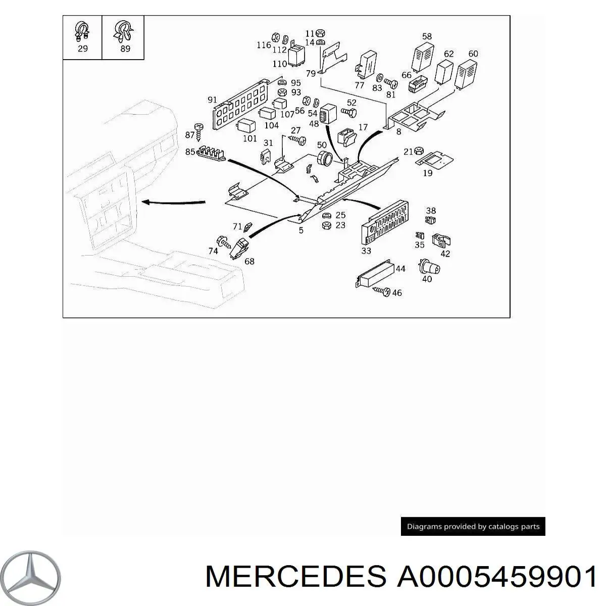 Caja fusibles Mercedes A0005459901 precio, desde  