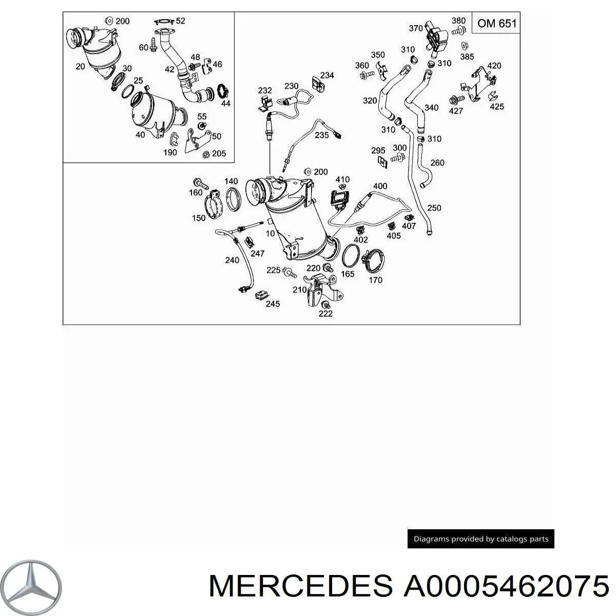 Comprar A0005462075 Mercedes Clip de fijación de moldura de parabrisas