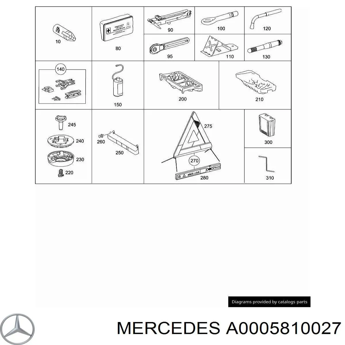 Mercedes A0005810027 precio, desde 5,54 EUR
