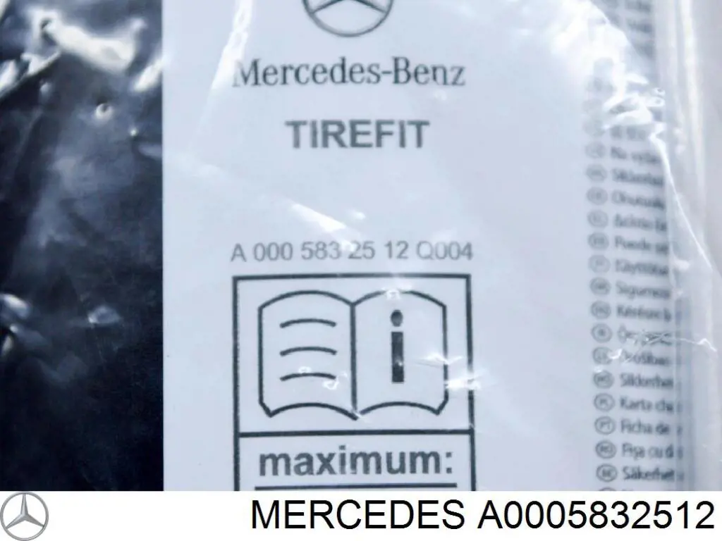 A0005832512 Mercedes Sellador de neumáticos
