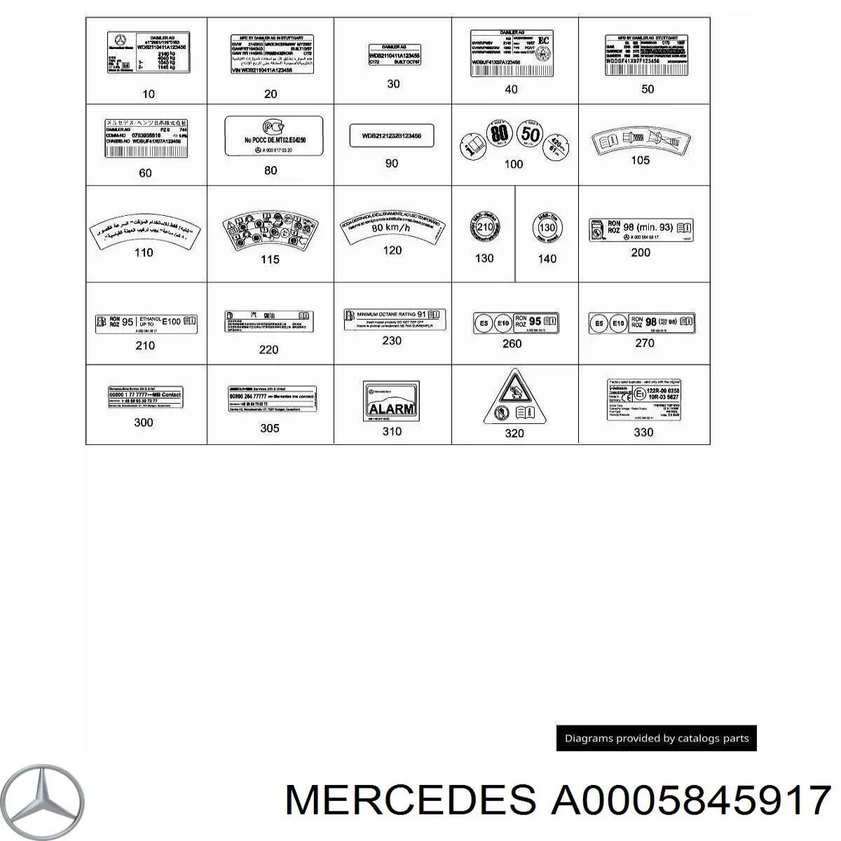  Mercedes A0005845917 precio, desde 45,01 EUR