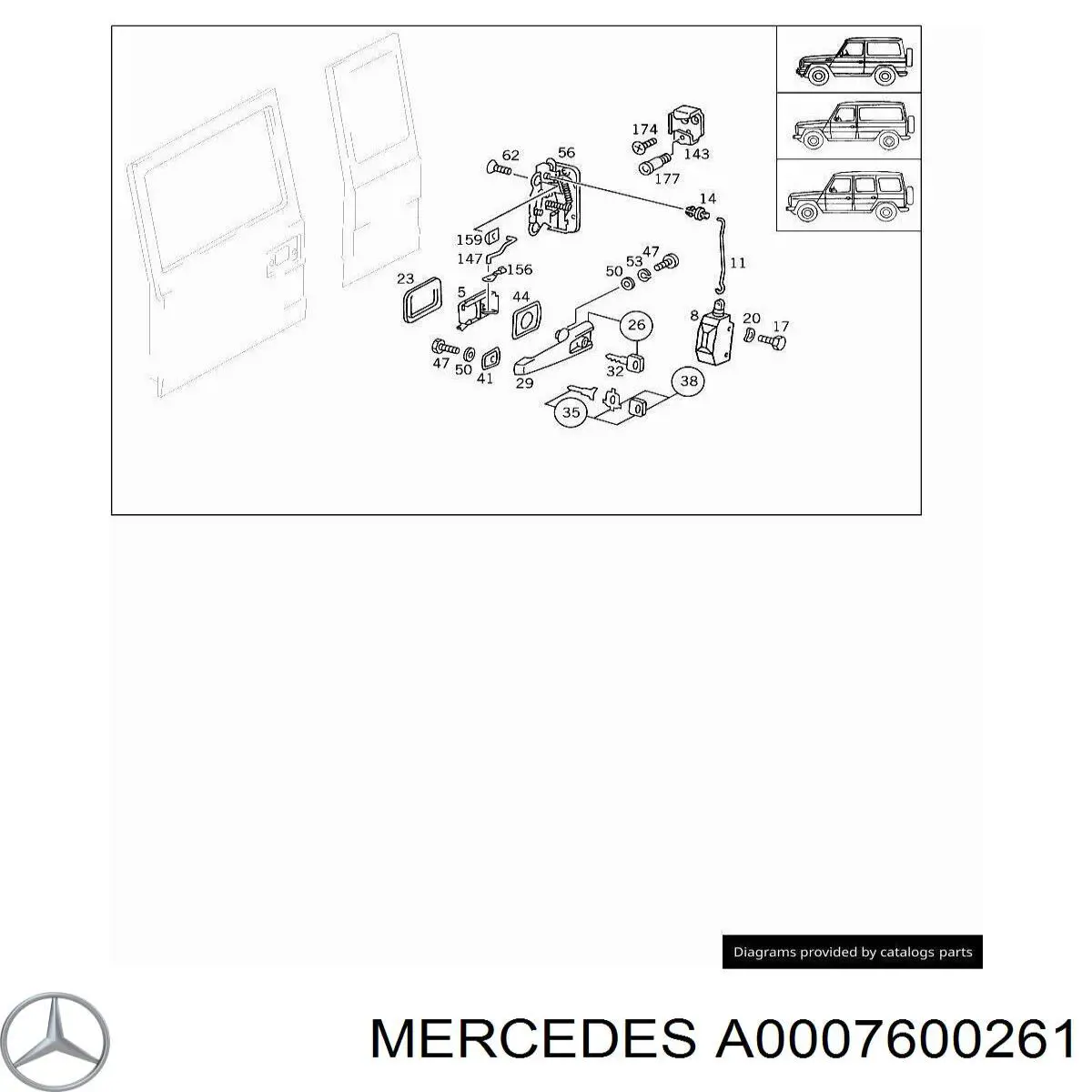 Manija interior de puerta delantera izquierda Mercedes A0007600261 precio, desde 6,25 EUR