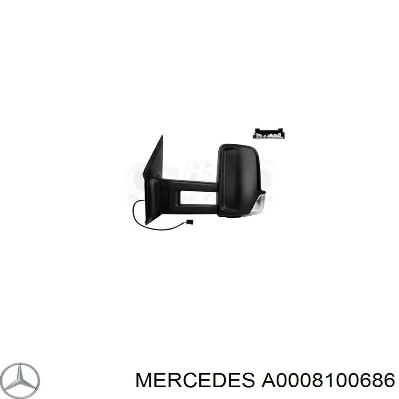 Cristal de espejo retrovisor exterior izquierdo Mercedes A0008100686 precio, desde 11,41 EUR