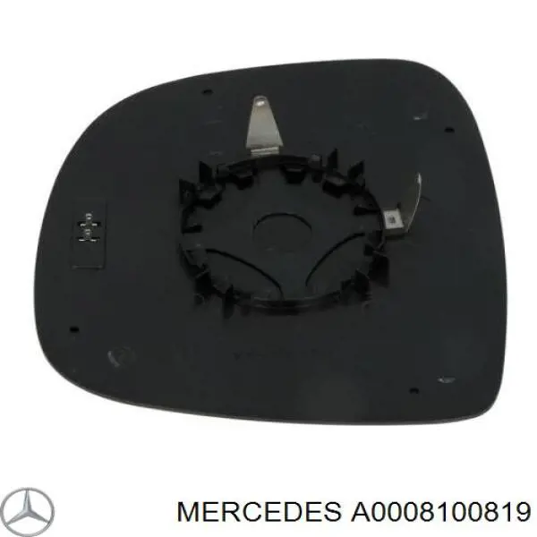 A0008100819 Mercedes cristal de espejo retrovisor exterior derecho